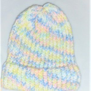 Multi Color Wool Handknitted Hat Vintage Handknitted hat Vintage Tuque